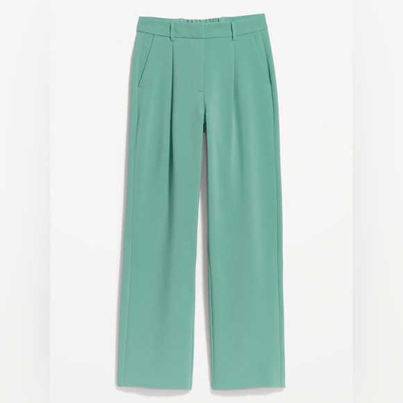 Old Navy Pants - ❤️BOGO FREE NWT Old Navy Extra High Rise Wide Leg Green Pleated Pants